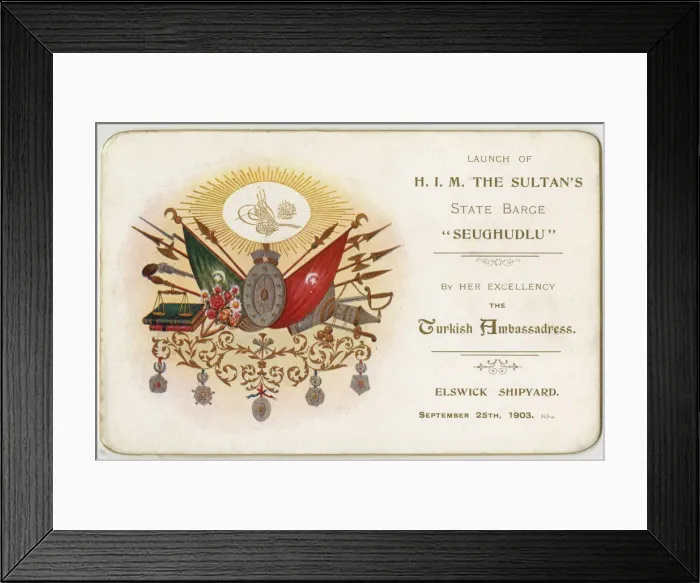 Framed Print : A gloriously ornate invitation from Her Excellency The Ambassadress of Turkey Framed Print : A gloriously ornate invitation from Her Excellency The Ambassadress of Turkey