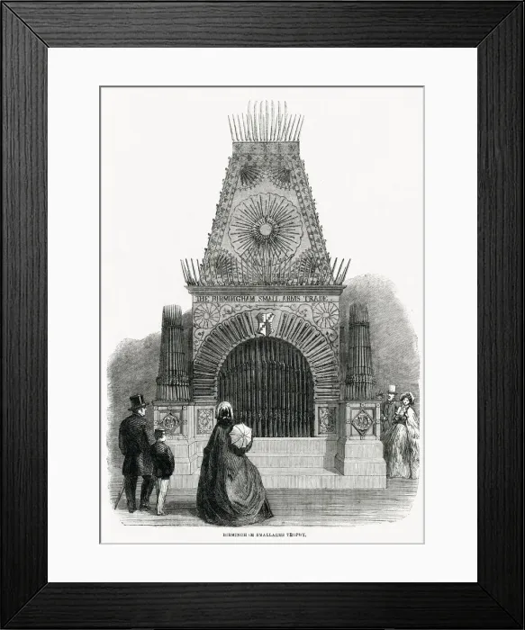 Framed Print : The Birmingham Small Arms Trophy, made up of pistols and bayonets Framed Print : The Birmingham Small Arms Trophy, made up of pistols and bayonets