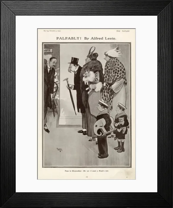 Framed Print : Papa to shopwalker: Oh er -I wanta Noahs Ark. Date: 1914 Framed Print : Papa to shopwalker: Oh er -I wanta Noahs Ark. Date: 1914