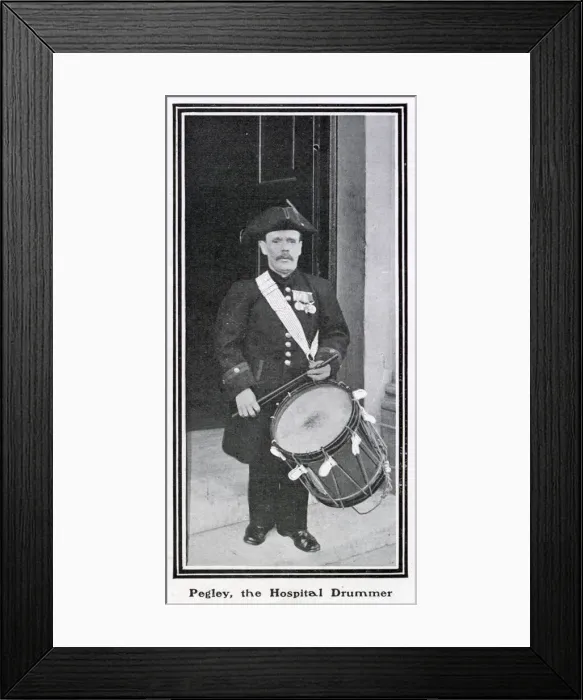 Framed Print : Royal Hospital Chelsea, Pegley the drummer 1902 Framed Print : Royal Hospital Chelsea, Pegley the drummer 1902