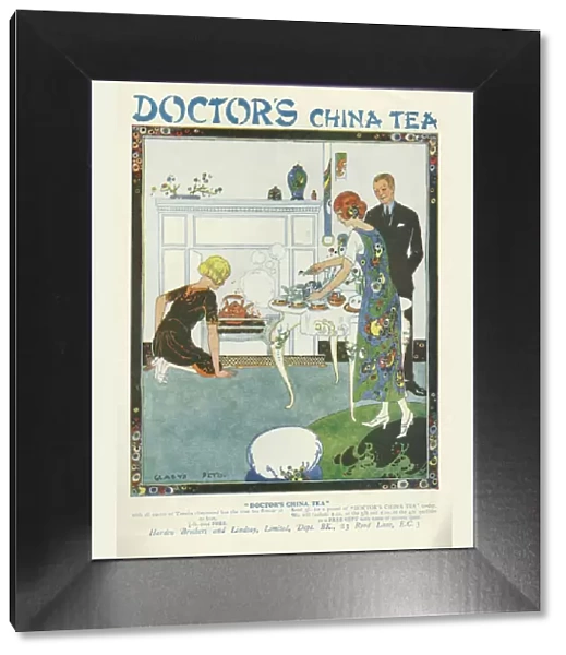 Advertisement for Doctors China Tea by Gladys Peto, done in her characteristic