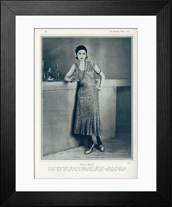 Framed Print : Page from The Bystander, 6th May 1931 featuring Ada May (1896-1978) Framed Print : Page from The Bystander, 6th May 1931 featuring Ada May (1896-1978)