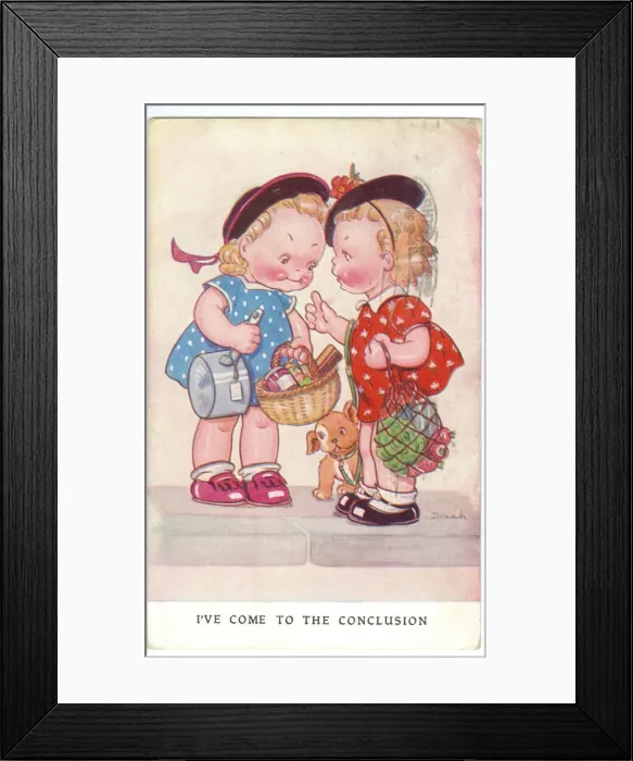 Framed Print : WW2 era - Comic Postcard - I ve Come to the Conclusion Framed Print : WW2 era - Comic Postcard - I ve Come to the Conclusion