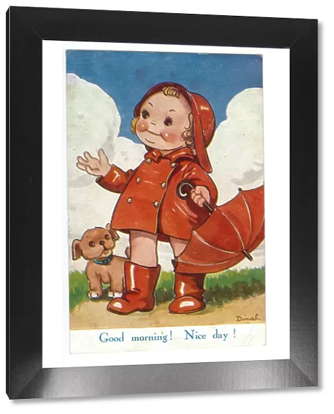 WW2 era - Comic Postcard - Good Morning, Nice Day