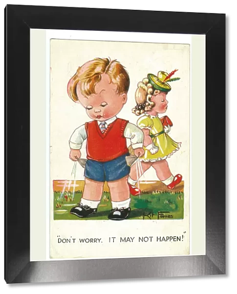 WW2 era - Comic Postcard - Don t worry, it may not happen