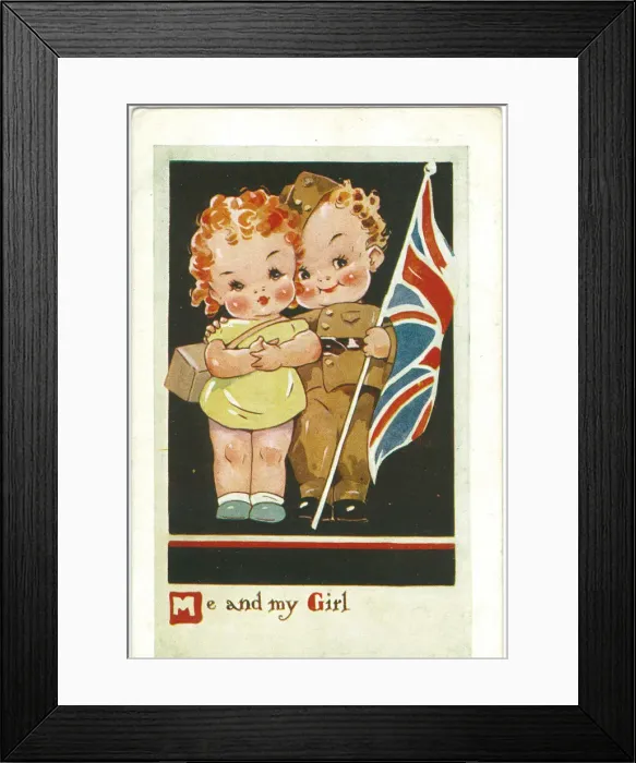 Framed Print : WW2 era - Comic Postcard - Me and My Girl Framed Print : WW2 era - Comic Postcard - Me and My Girl
