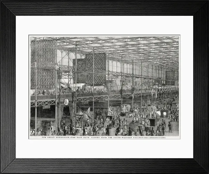 Framed Print : Great Exhibition - East Nave viewed from the south Framed Print : Great Exhibition - East Nave viewed from the south