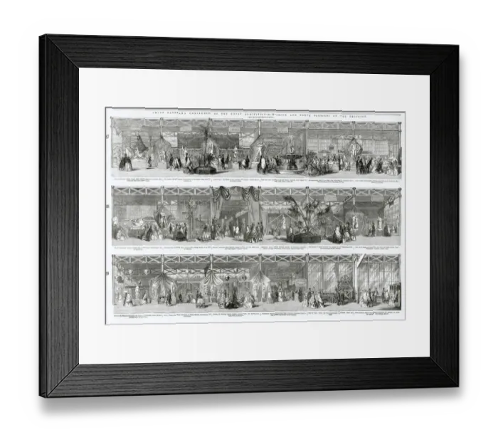 Framed Print : Grand Panorama of the Great Exhibition showing the south and north transept Framed Print : Grand Panorama of the Great Exhibition showing the south and north transept