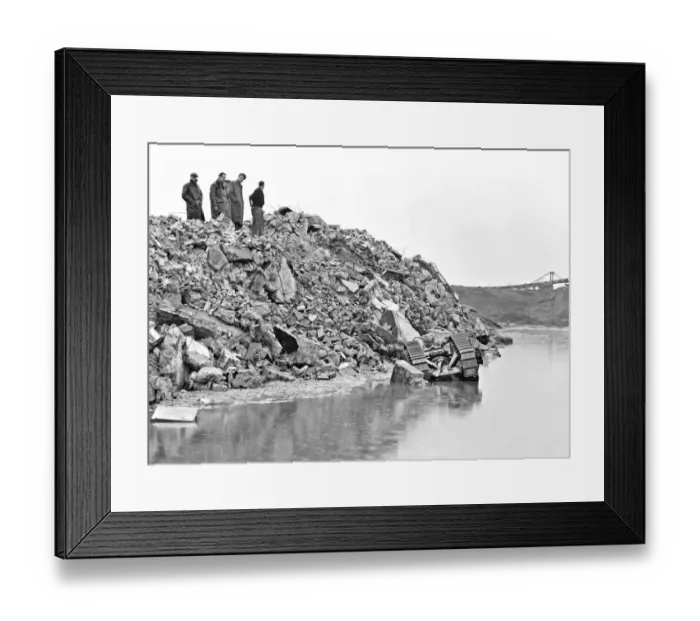 Framed Print : A Striken Caterpillar Tractor which has taken a tumble Framed Print : A Striken Caterpillar Tractor which has taken a tumble