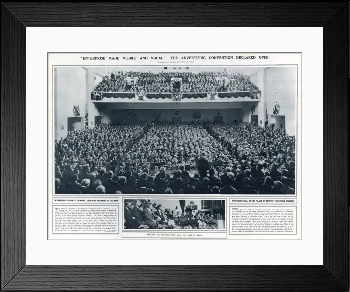 Framed Print : The International Advertising Convention, declaring the convention open H. R. H Framed Print : The International Advertising Convention, declaring the convention open H. R. H