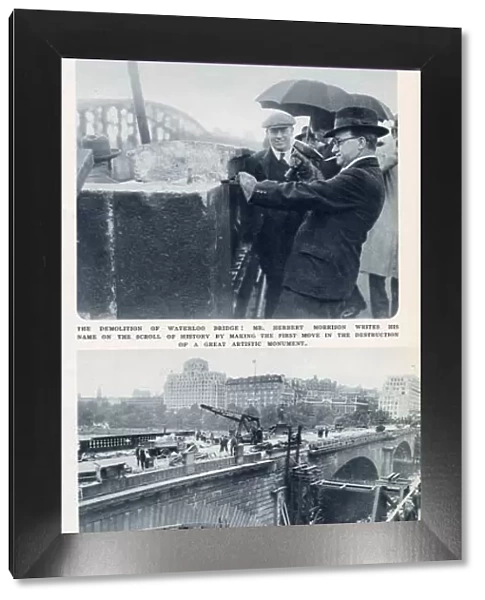 The demolition of Waterloo Bridge