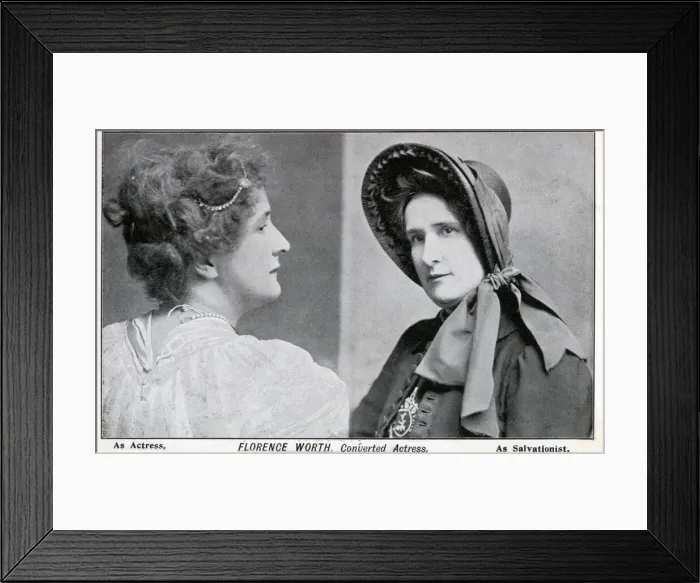Framed Print : Florence Worth, as actress and Salvationist Framed Print : Florence Worth, as actress and Salvationist