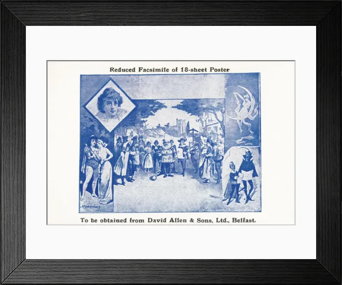 Framed Print : Theatre show, promotional postcard Framed Print : Theatre show, promotional postcard