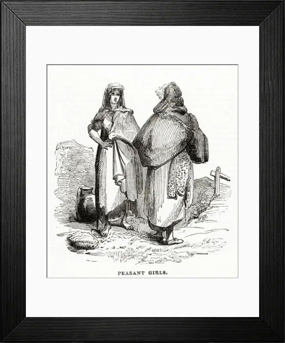 Framed Print : Two Peasant Girls ? Ireland Framed Print : Two Peasant Girls ? Ireland