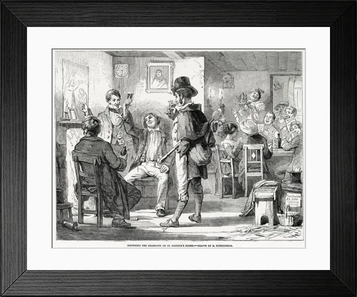 Framed Print : Drowning the shamrock on St. Patrick?s Night Framed Print : Drowning the shamrock on St. Patrick?s Night