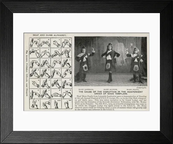 Framed Print : Order of Good Templars - Deaf Dancers Framed Print : Order of Good Templars - Deaf Dancers