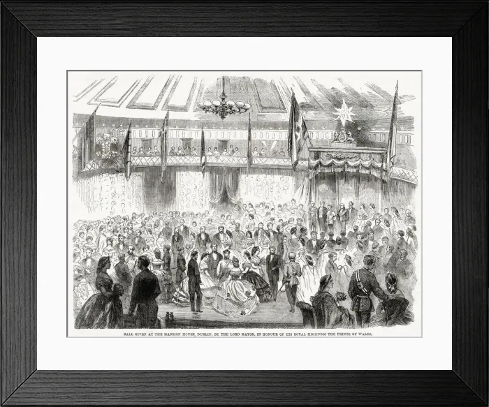 Framed Print : Ball given at the Mansion House, Dublin, by the Lord Mayor Framed Print : Ball given at the Mansion House, Dublin, by the Lord Mayor