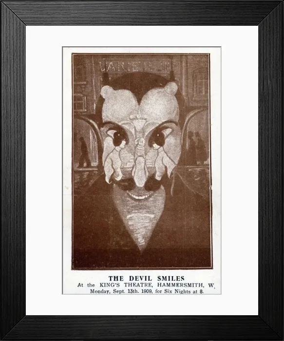 Framed Print : The Devil Smiles, at the Kings Theatre, Hammersmith, London Framed Print : The Devil Smiles, at the Kings Theatre, Hammersmith, London