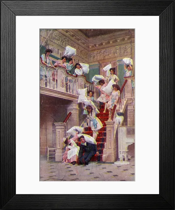 Framed Print : The Dairymaids, by Alexander M Thompson and Robert Courtneidge Date: circa 1908 Framed Print : The Dairymaids, by Alexander M Thompson and Robert Courtneidge Date: circa 1908