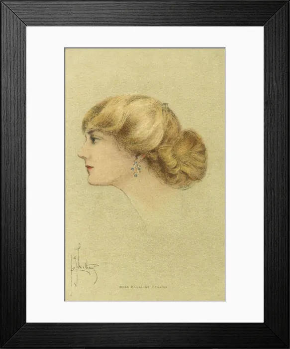 Framed Print : Ellaline Terriss, British actress and singer, advertising a special flying matinee Framed Print : Ellaline Terriss, British actress and singer, advertising a special flying matinee
