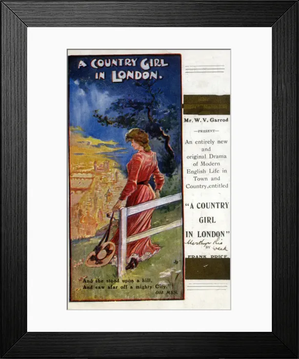 Framed Print : A Country Girl in London by Frank Price, an entirely new Framed Print : A Country Girl in London by Frank Price, an entirely new