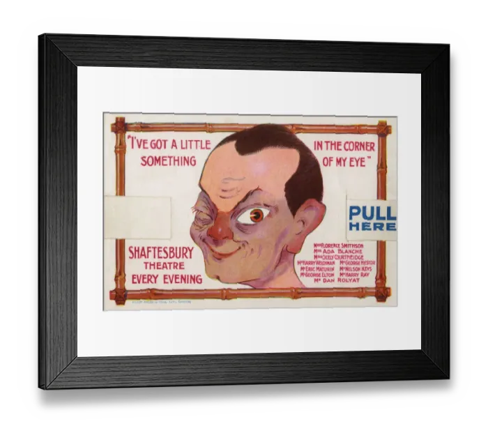 Framed Print : Promotional interactive postcard for The Mousme at the Shaftesbury Theatre Framed Print : Promotional interactive postcard for The Mousme at the Shaftesbury Theatre