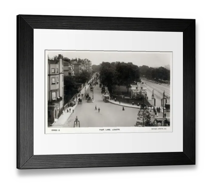 Framed Print : Park Lane, London. Date: circa 1910 Framed Print : Park Lane, London. Date: circa 1910