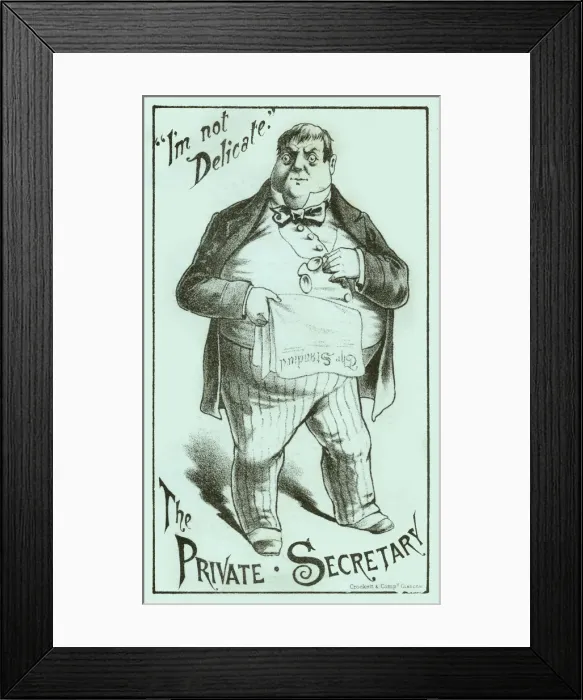Framed Print : The Private Secretary by Charles Hawtrey - I m not delicate Date: circa 1900s Framed Print : The Private Secretary by Charles Hawtrey - I m not delicate Date: circa 1900s