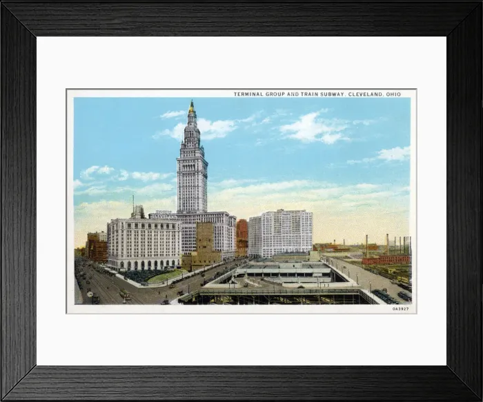 Framed Print : Terminal Group and Train Subway, Cleveland, Ohio, USA Date: circa 1920 Framed Print : Terminal Group and Train Subway, Cleveland, Ohio, USA Date: circa 1920