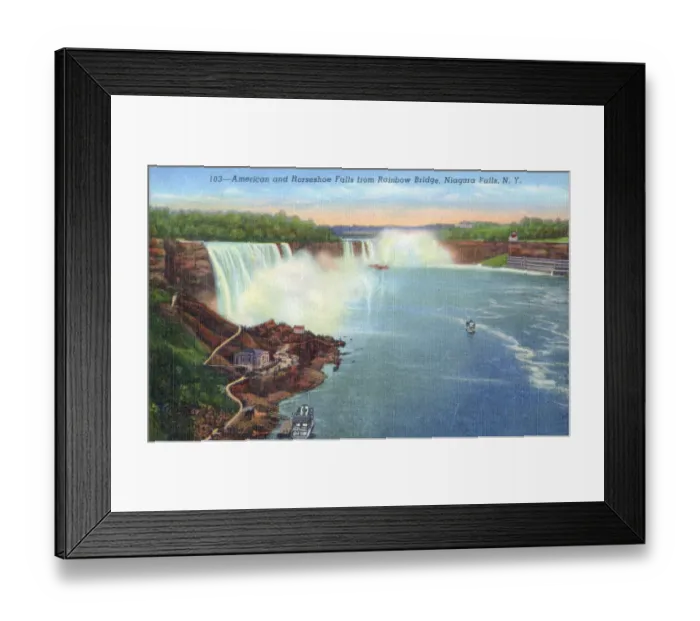 Framed Print : Niagara Falls - American and Horseshoe Falls Framed Print : Niagara Falls - American and Horseshoe Falls