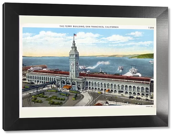 The Ferry Building, San Francisco, California, USA. Date: circa 1920s