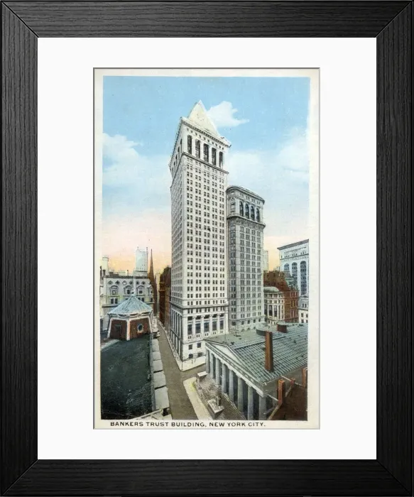 Framed Print : Bankers Trust Building, New York City, USA Date: circa 1910s Framed Print : Bankers Trust Building, New York City, USA Date: circa 1910s