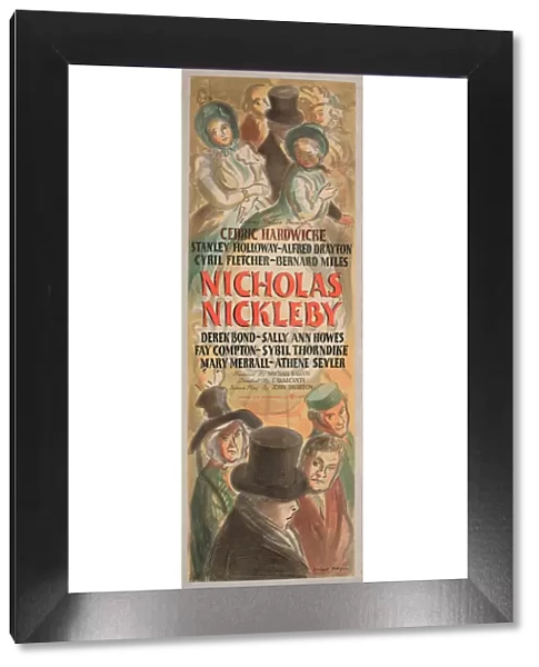 Poster advertising Nicholas Nickleby film, Ealing Studios, produced by Michael Balcon