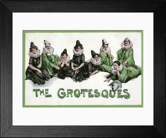 Framed Print : The Grotesques, pierrot troupe Date: circa 1914 Framed Print : The Grotesques, pierrot troupe Date: circa 1914