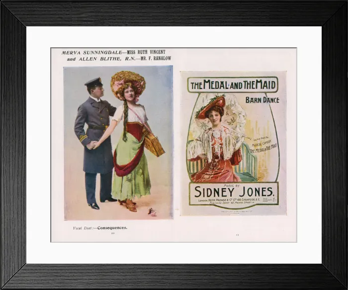 Framed Print : The Medal and the Maid, Barn Dance, by Sidney Jones Framed Print : The Medal and the Maid, Barn Dance, by Sidney Jones