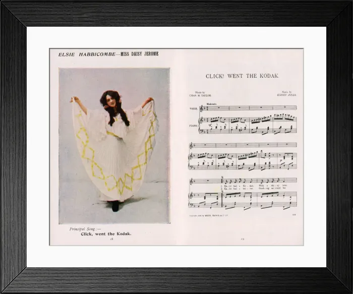 Framed Print : Musical comedy, The Medal and the Maid, song, Click! Went the Kodak Framed Print : Musical comedy, The Medal and the Maid, song, Click! Went the Kodak
