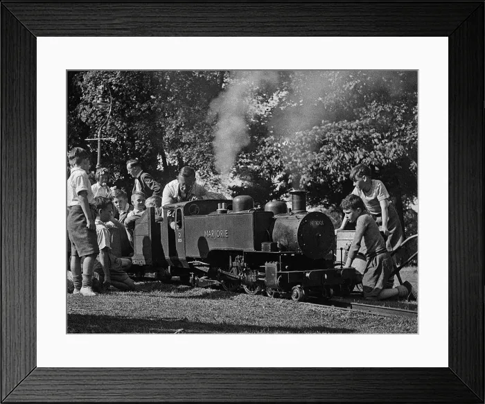 Framed Print : A steam train ride for children Framed Print : A steam train ride for children