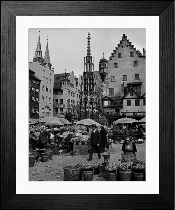 Framed Print : Fruit, flower and vegetable market, Nuremberg, Germany Framed Print : Fruit, flower and vegetable market, Nuremberg, Germany