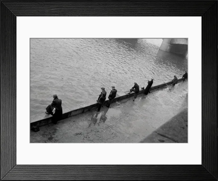 Framed Print : Anglers on the River Seine, Paris Framed Print : Anglers on the River Seine, Paris