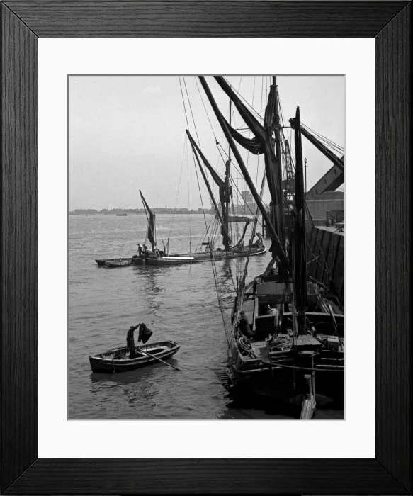 Framed Print : Barges on Londons River Thames at Woolwich Framed Print : Barges on Londons River Thames at Woolwich