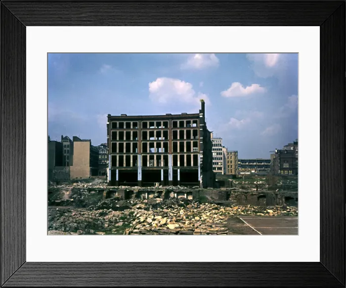 Framed Print : Bombsite in Central London Framed Print : Bombsite in Central London