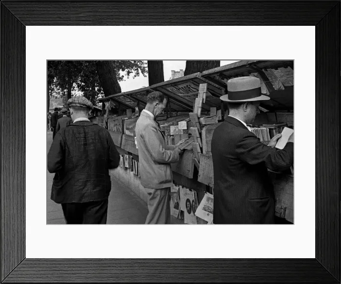 Framed Print : Browsing books by the River Seine, Paris Framed Print : Browsing books by the River Seine, Paris