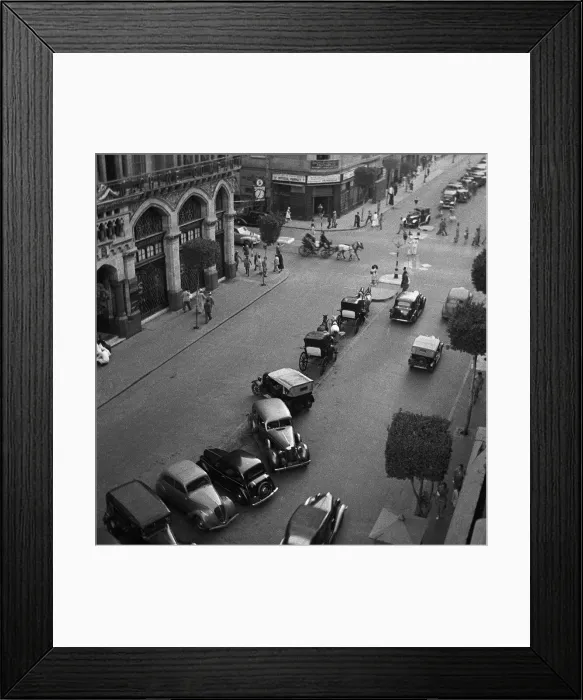 Framed Print : Aerial view of a street in Cairo, Egypt Framed Print : Aerial view of a street in Cairo, Egypt