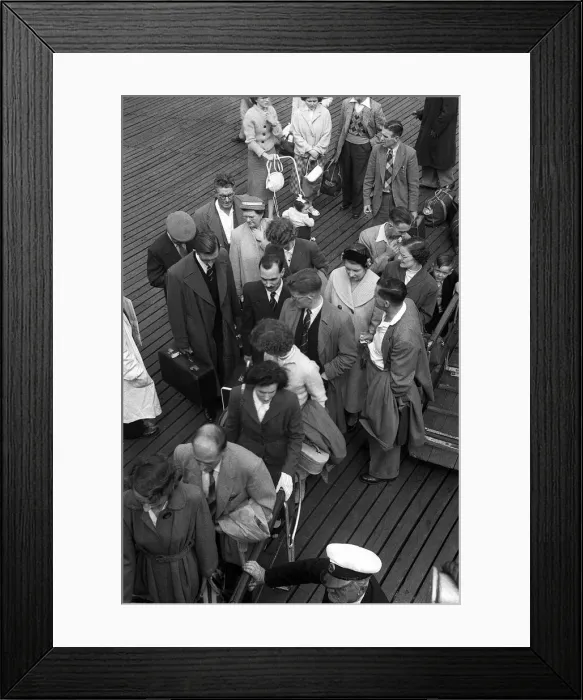 Framed Print : Cross Channel ferry passengers, Dieppe Framed Print : Cross Channel ferry passengers, Dieppe