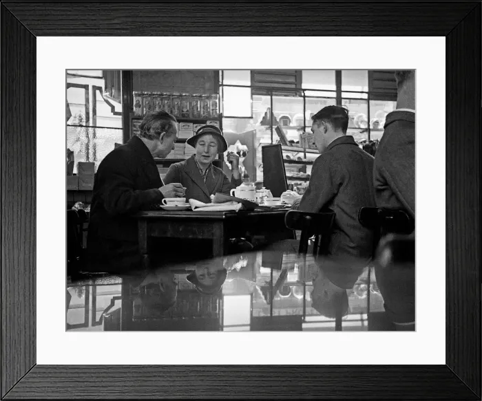 Framed Print : Family in a teashop Framed Print : Family in a teashop