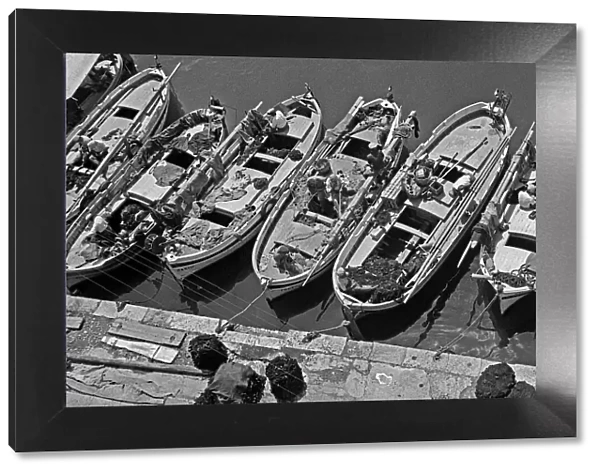 Fishing boats, Old Port area of Marseilles, France