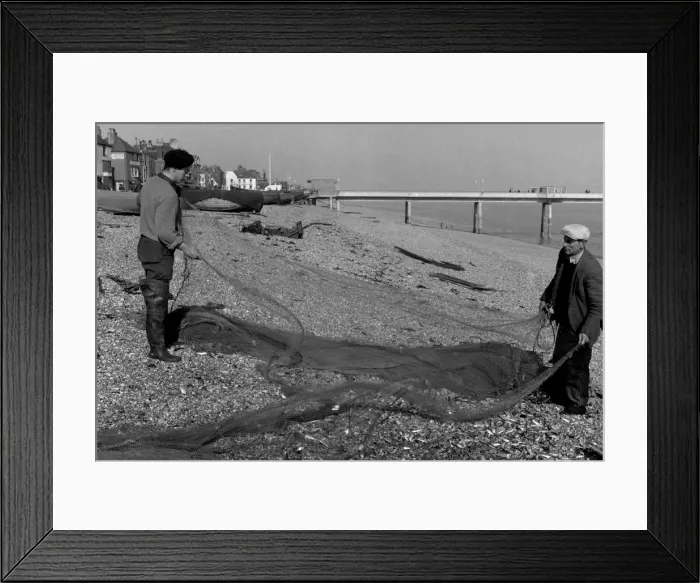 Framed Print : Fishermen shake their nets, Deal, Kent Framed Print : Fishermen shake their nets, Deal, Kent