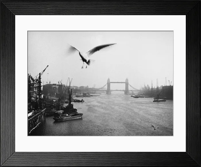 Framed Print : Fog on the River Thames near Tower Bridge, London Framed Print : Fog on the River Thames near Tower Bridge, London