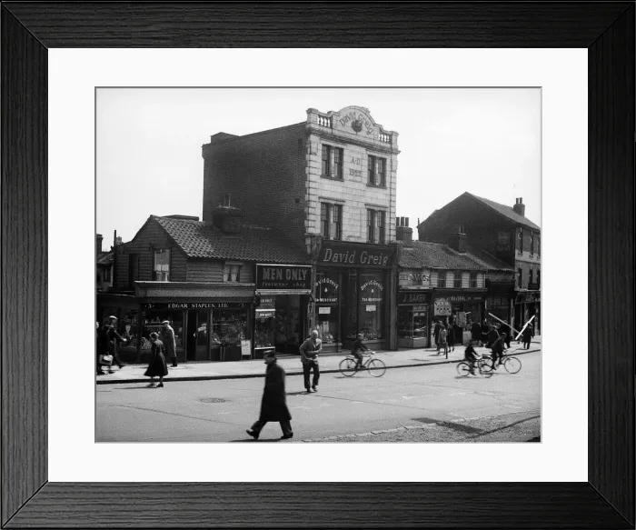 Framed Print : High Street scene with David Greig grocery store Framed Print : High Street scene with David Greig grocery store