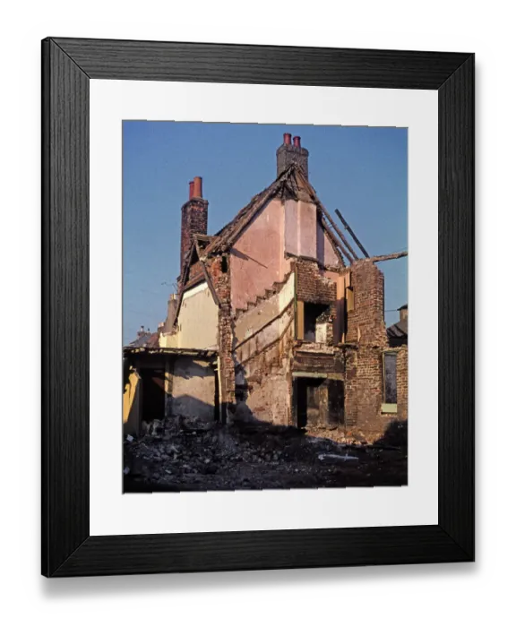 Framed Print : House under demolition Framed Print : House under demolition